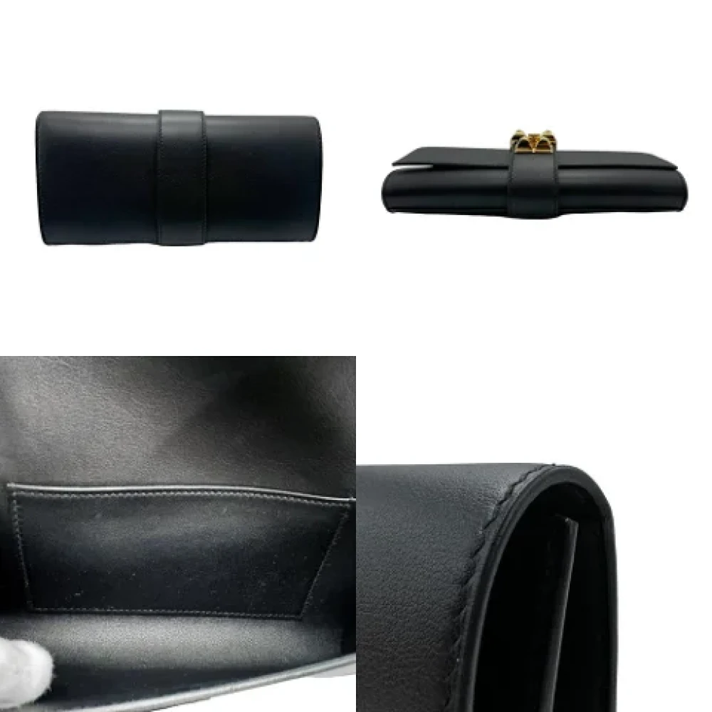 Hermès Vintage Pre-owned Leather clutches Black Dames