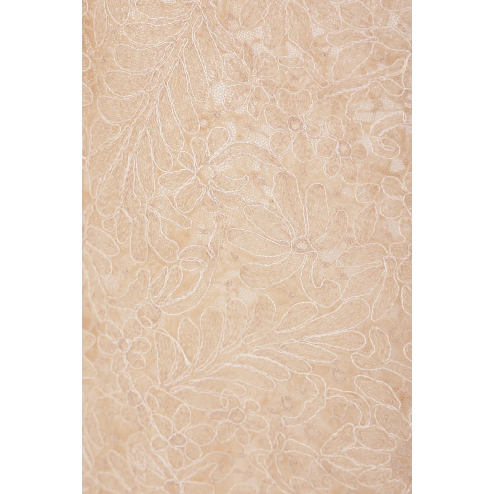 Ermanno Scervino Bloemenkant Flare Broek Pink Dames