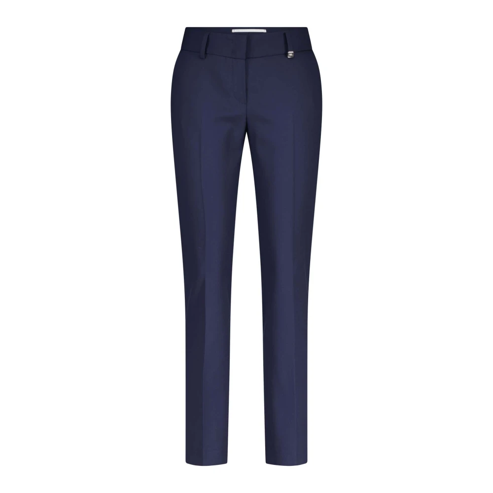 Raffaello Rossi Eleganta högmidjade chinos för kvinnor Blue, Dam