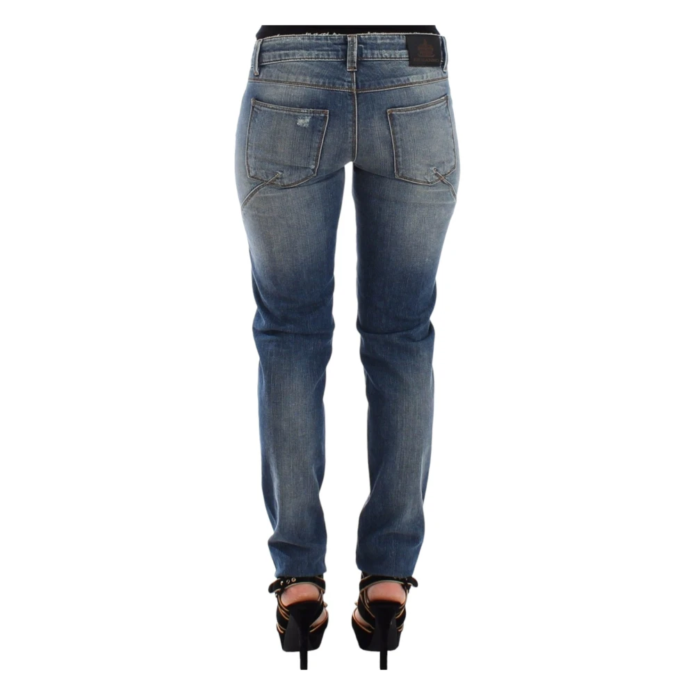 Ermanno Scervino Blauwe Slim-Fit Denim Jeans Blue Dames