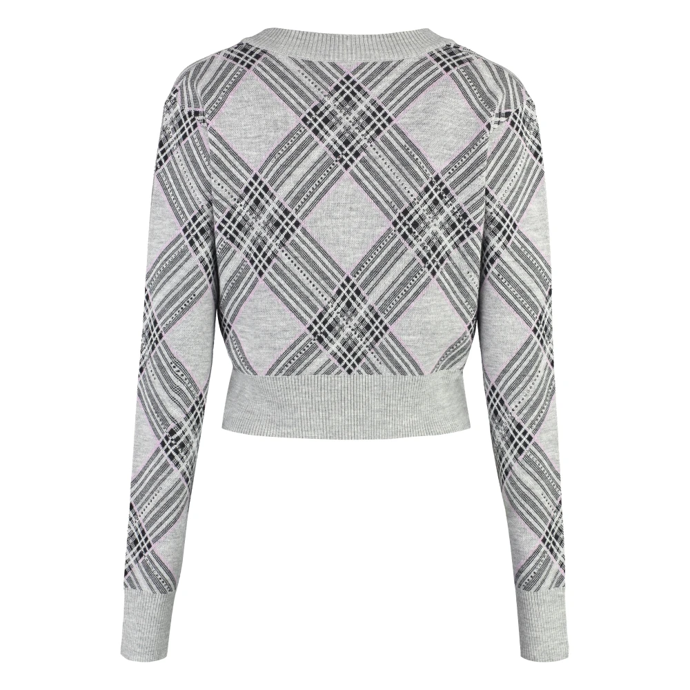 Giuseppe Di Morabito Merino wollen cardigan met strass Gray Dames