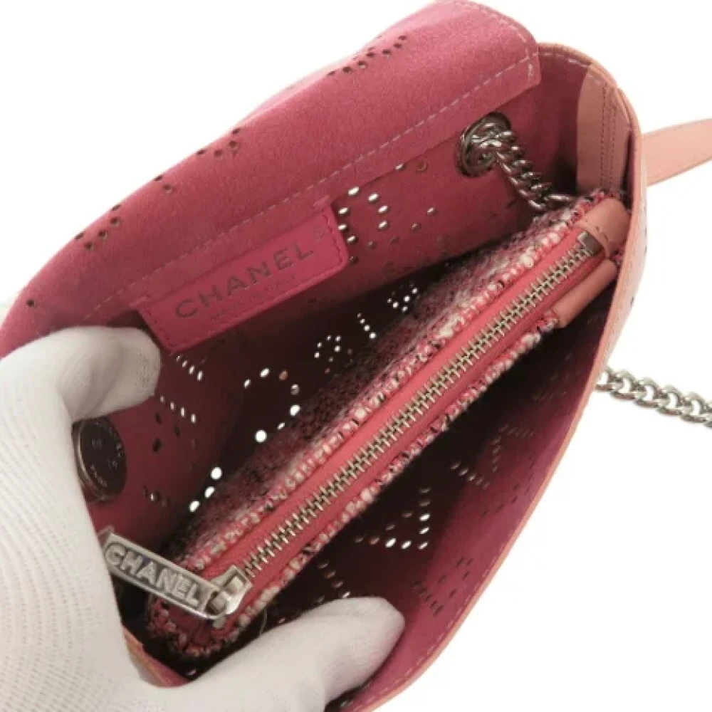 Chanel Vintage Pre-owned Leather shoulder-bags Pink Dames