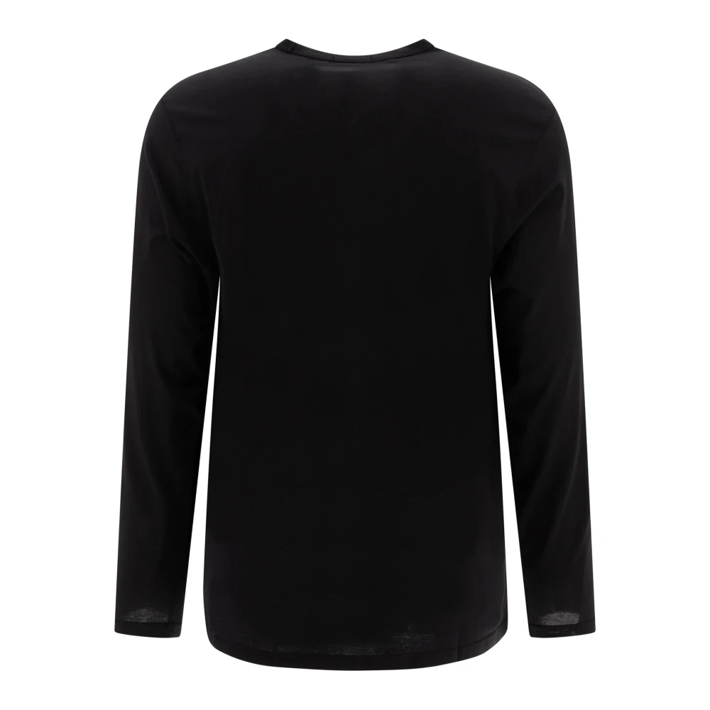 C.P. Company Zwarte Longsleeve Katoenen Jersey T-shirt Black Heren
