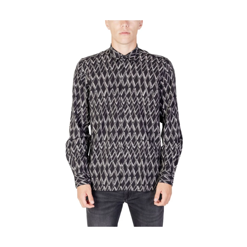 Antony Morato Men's Black Cotton Long Sleeve Shirt