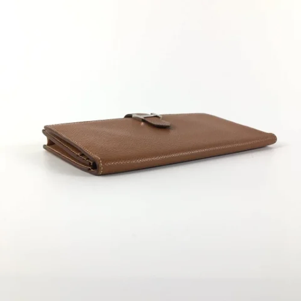 Hermès Vintage Pre-owned Leather wallets Brown Dames