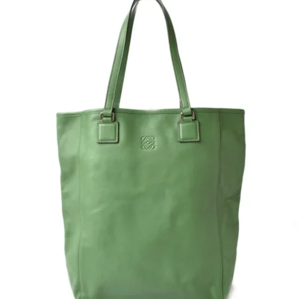 Loewe Pre-owned Fabric shoulder-bags Green Dames