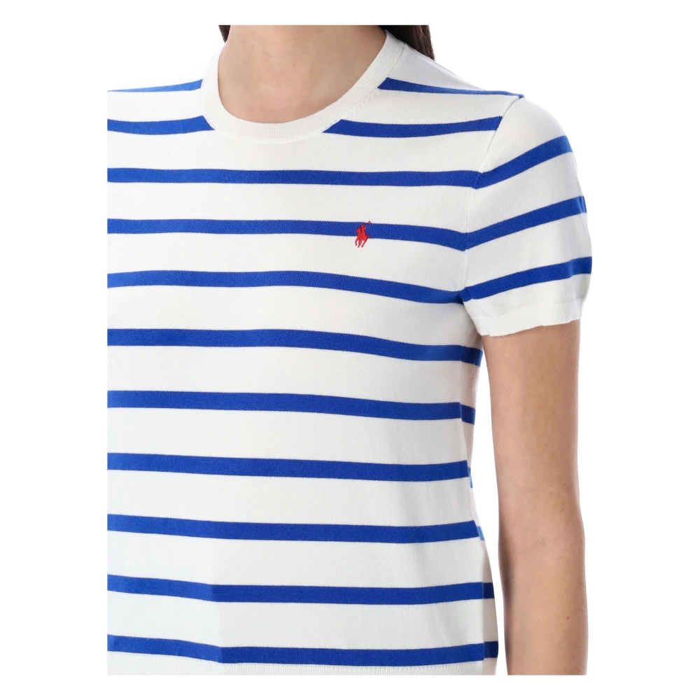 Ralph Lauren Gestreept trui met korte mouwen Blue Dames