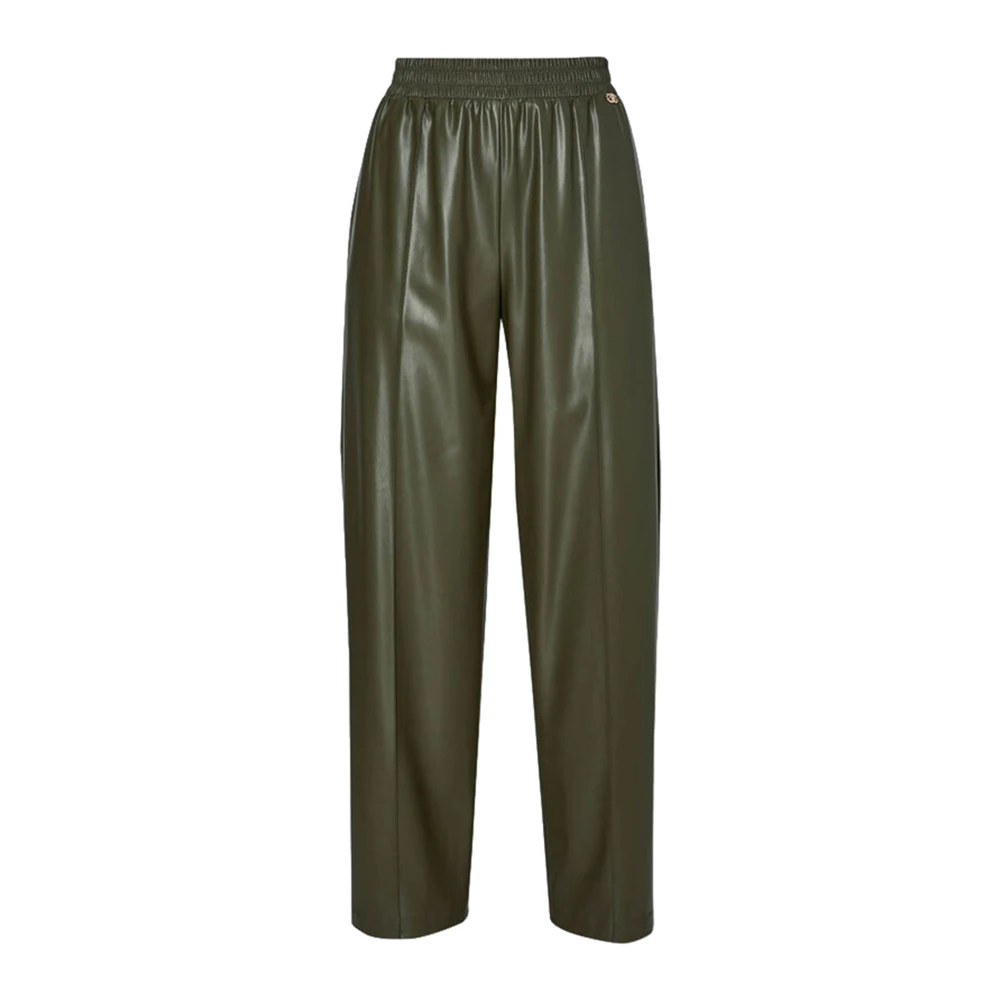 Liu Jo Sportieve Joggingbroek in gecoate stof Green Dames