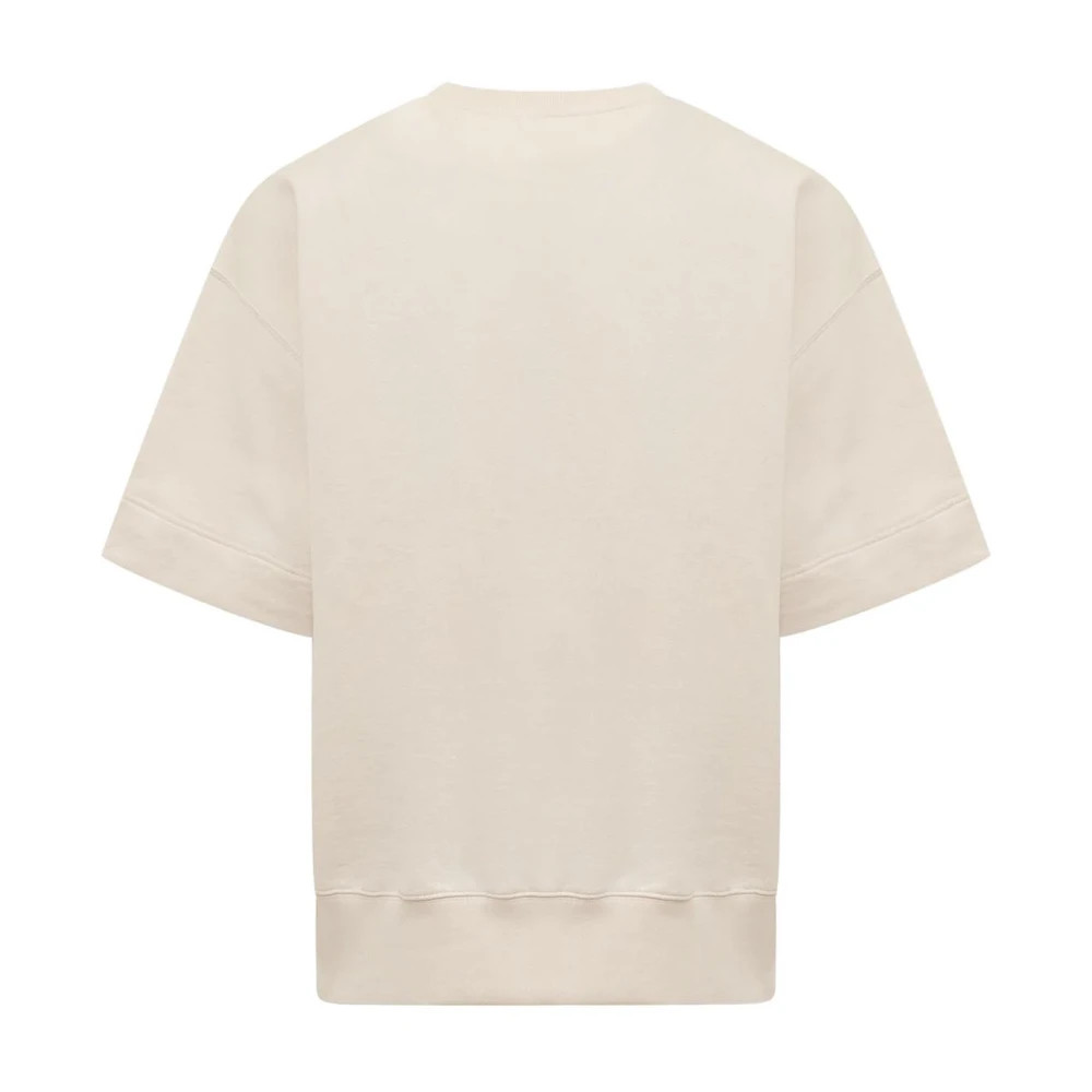Jil Sander Logo Crew-Neck T-Shirt Beige Heren
