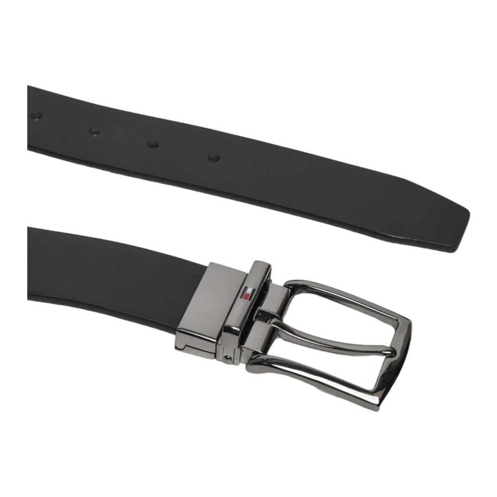 Tommy Hilfiger Leren Herenriem Herfst Winter Collectie Black Heren
