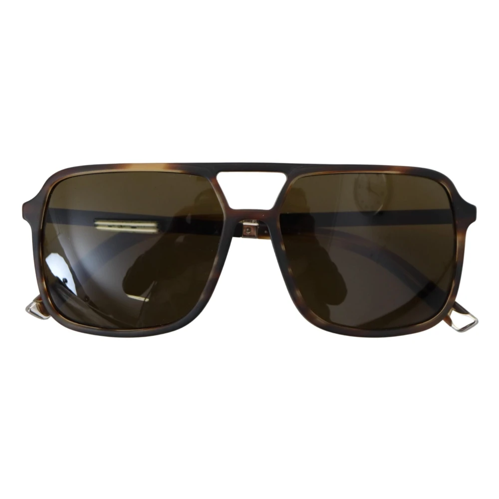 Dolce & Gabbana Brown Basalto Collection Brown Acetate Women Shades Sunglasses Brun Dam
