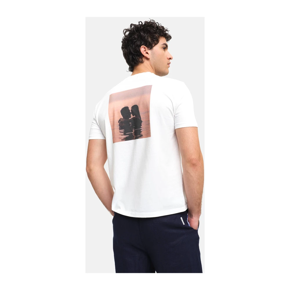 Peninsula Liefde Katoenen Bedrukt T-Shirt White Heren