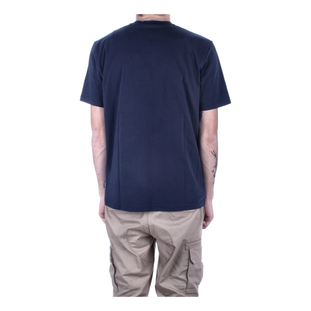 Aspesi Blauw Katoenen T-shirt met Voorzak Blue Heren