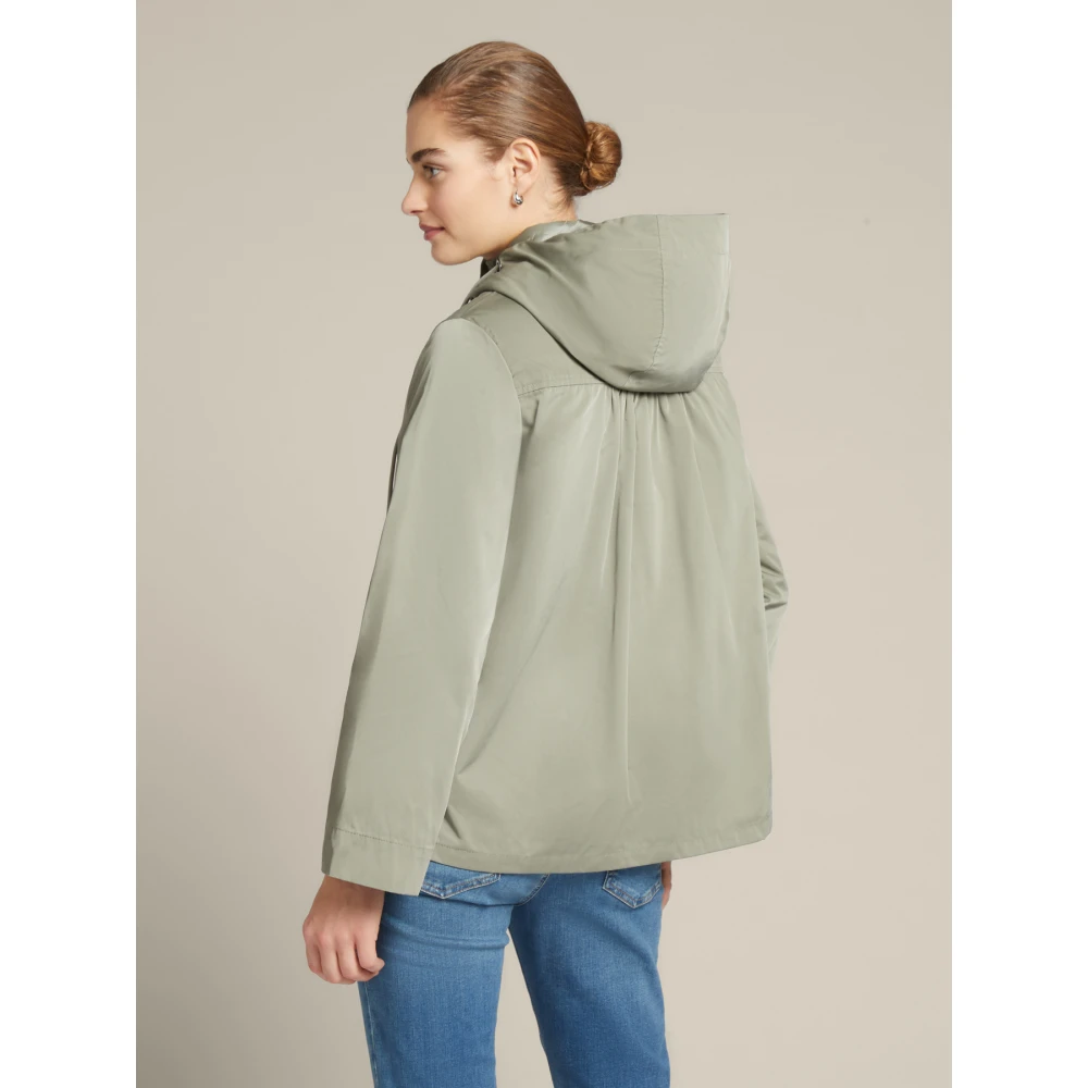 Elena Mirò Nylon Parka met Afneembare Vest Green Dames