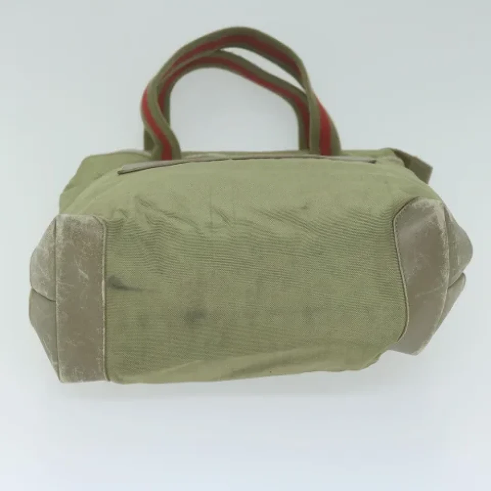Gucci Vintage Pre-owned Canvas totes Green Dames