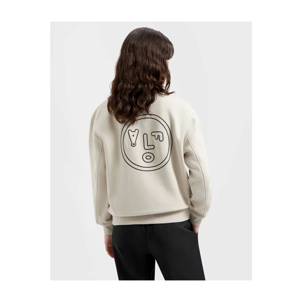 Olaf Hussein Face Crewneck Sweatshirt Gray Dames