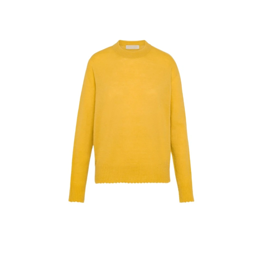 Momoni Ronde Hals Sweaters Yellow Dames