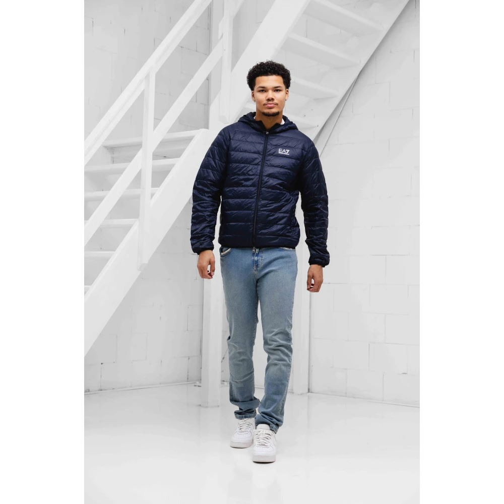 Emporio Armani Stijlvolle Donkerblauwe Herenjas Blue Heren