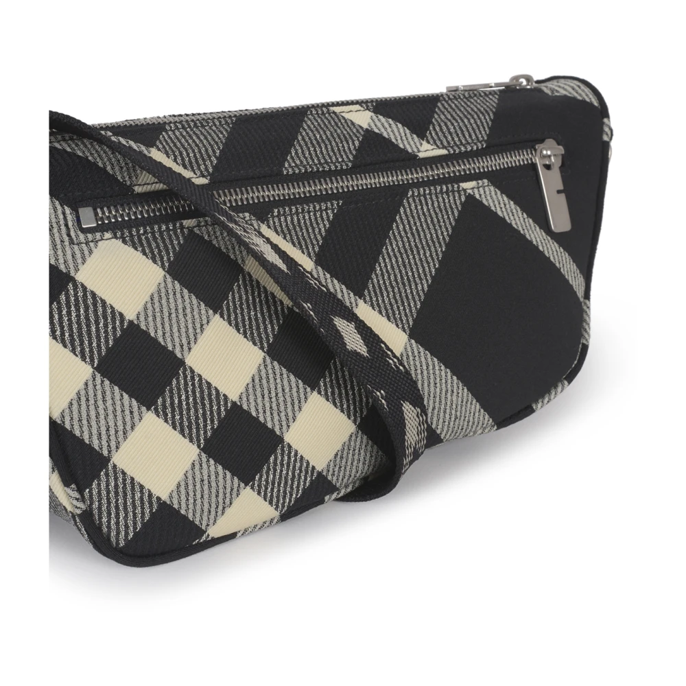Burberry Zwarte Messenger Tas met Ruiter Ontwerp Black Dames