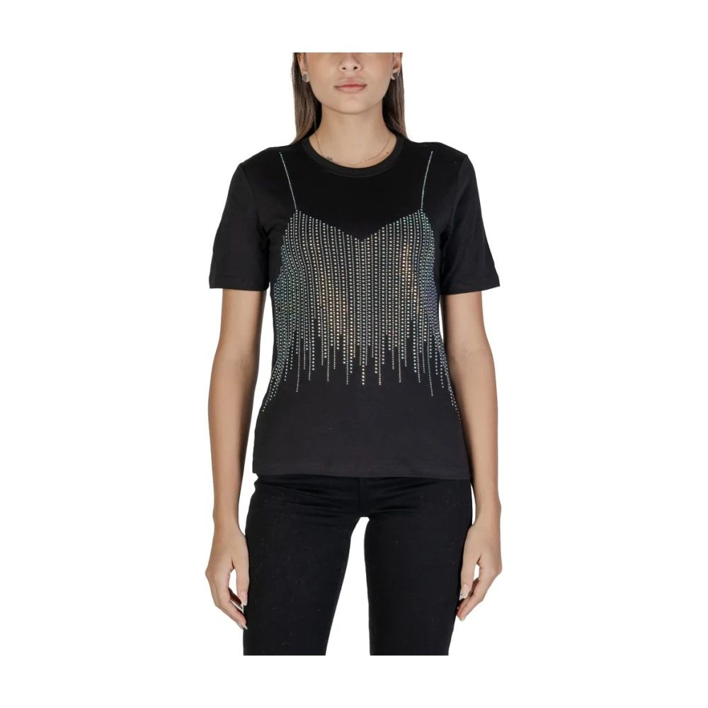 Only Zwarte Katoenen Tops & T-shirt Collectie Black Dames