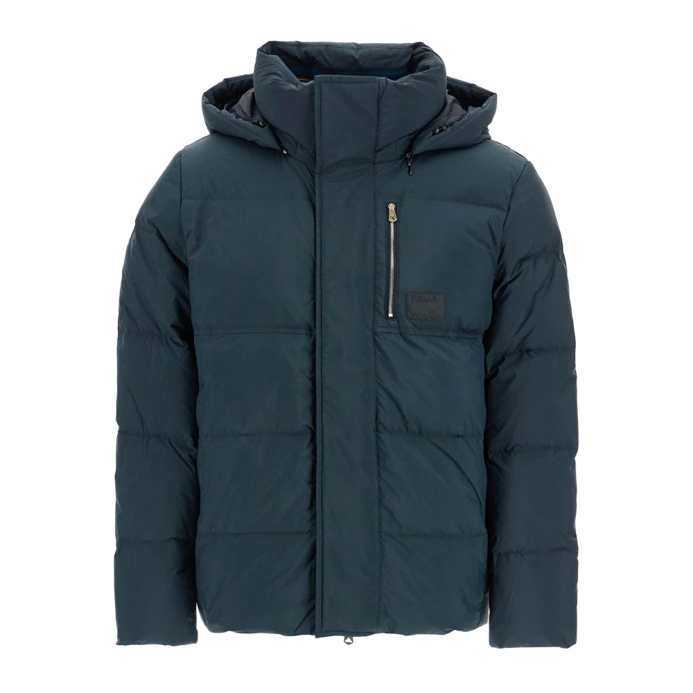 PS By Paul Smith Gewatteerd Donsjack met Afneembare Capuchon Green Heren