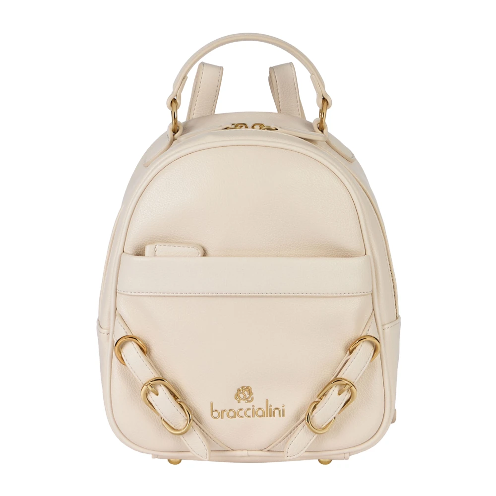 Braccialini Polyester rugzak met gouden details Beige Dames