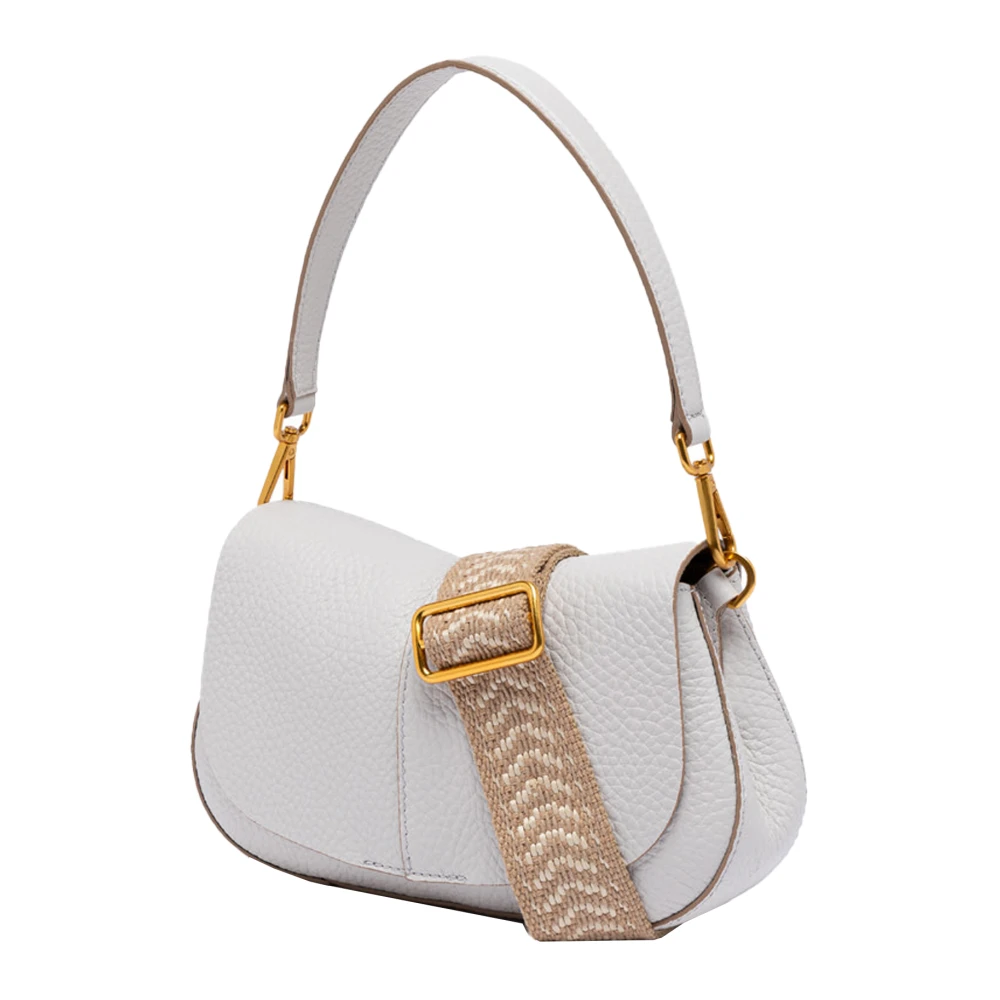 Gianni Chiarini Stijlvolle Afneembare Handvat Schoudertas White Dames