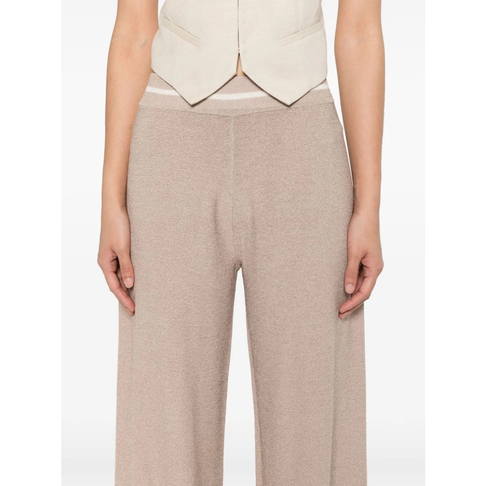 Liu Jo Elastische taille broek met streepdetail Gray Dames
