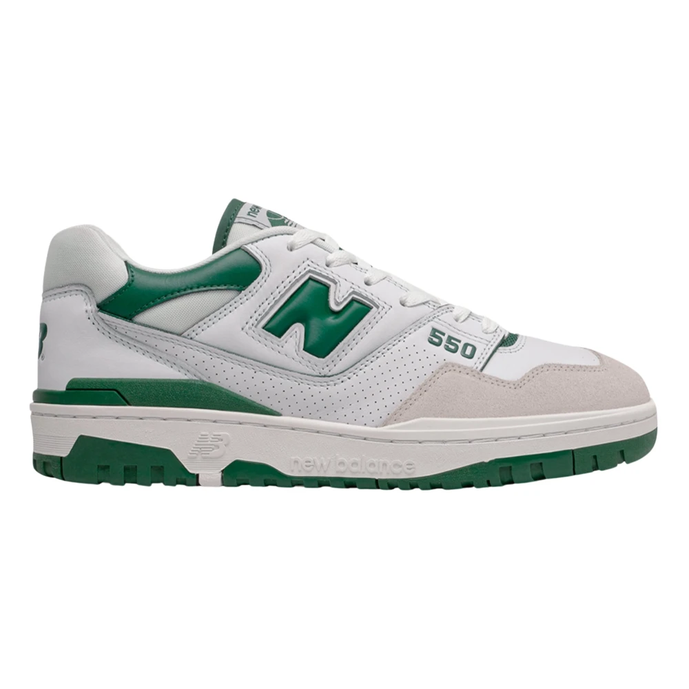 New Balance 550 Wit & Team Forest Green Sneakers Green Heren