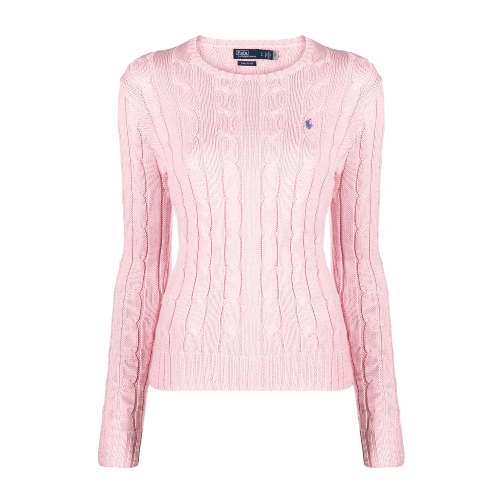 Polo Ralph Lauren Rosa Stickad Pullover Tröja Pink, Dam