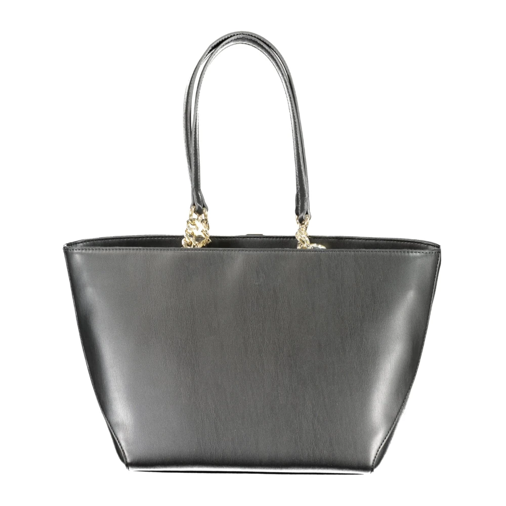 Tommy Hilfiger Zwarte Schoudertas met Ritssluiting Black Dames