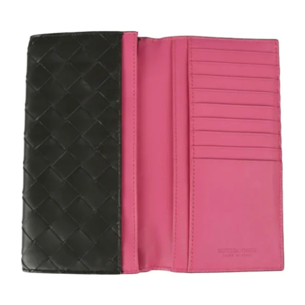 Bottega Veneta Vintage Pre-owned Leather wallets Black Dames