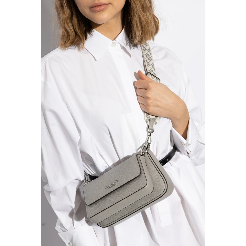 Kate Spade Schoudertas Double Up Gray Dames