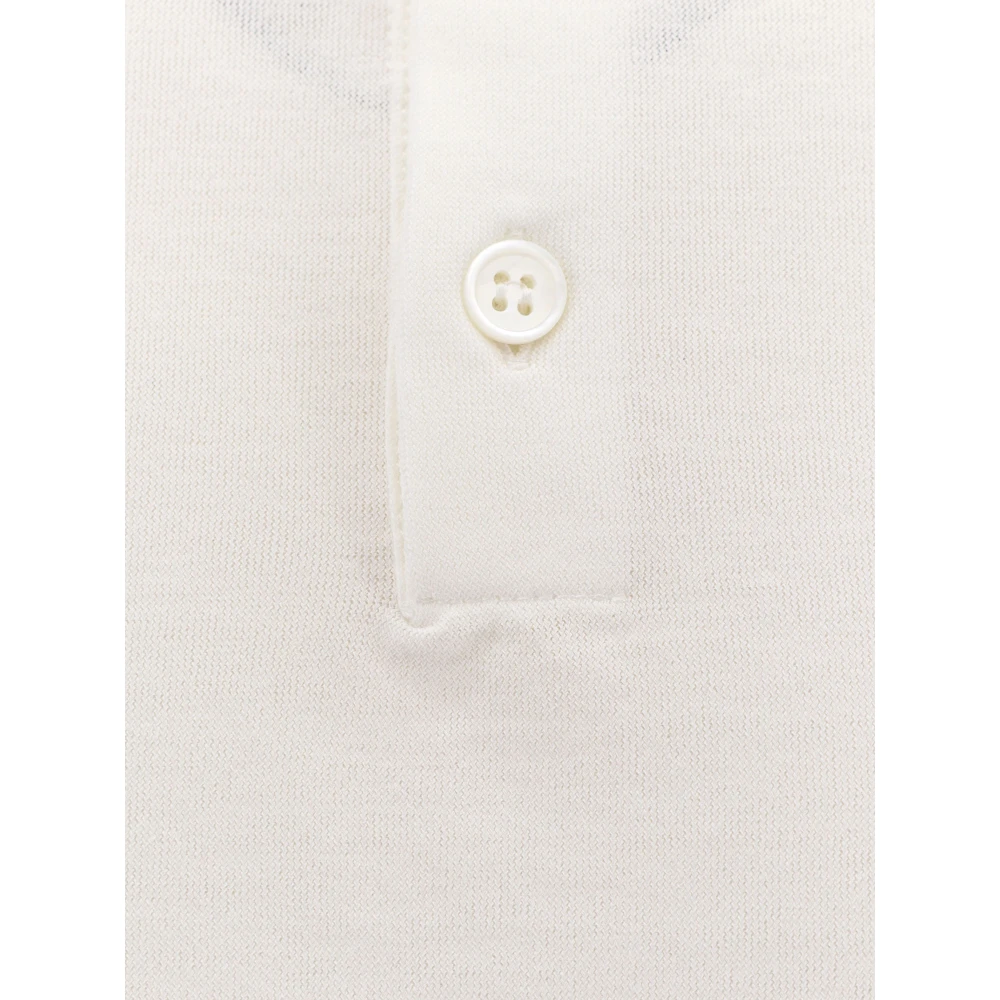 Zanone Organisch Katoenen Polo Shirt White Heren