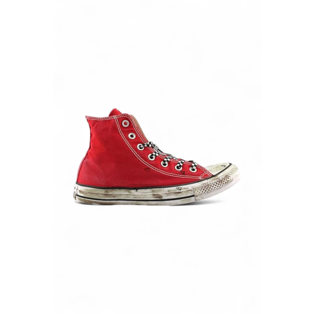 Converse Canvas Hoge Top Rubberen Zool Schoen Heren Schoenen Rood