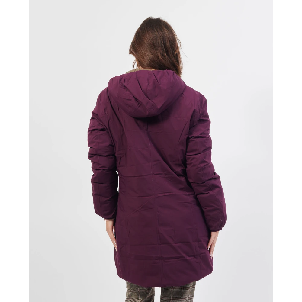K-way Paarse Omkeerbare Driekwart Damesjas Purple Dames