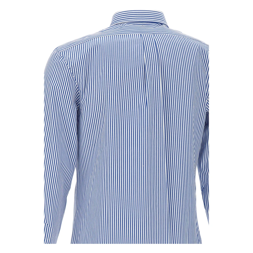 Polo Ralph Lauren Blauw Gestreept Stretch Katoenen Overhemd Blue Heren