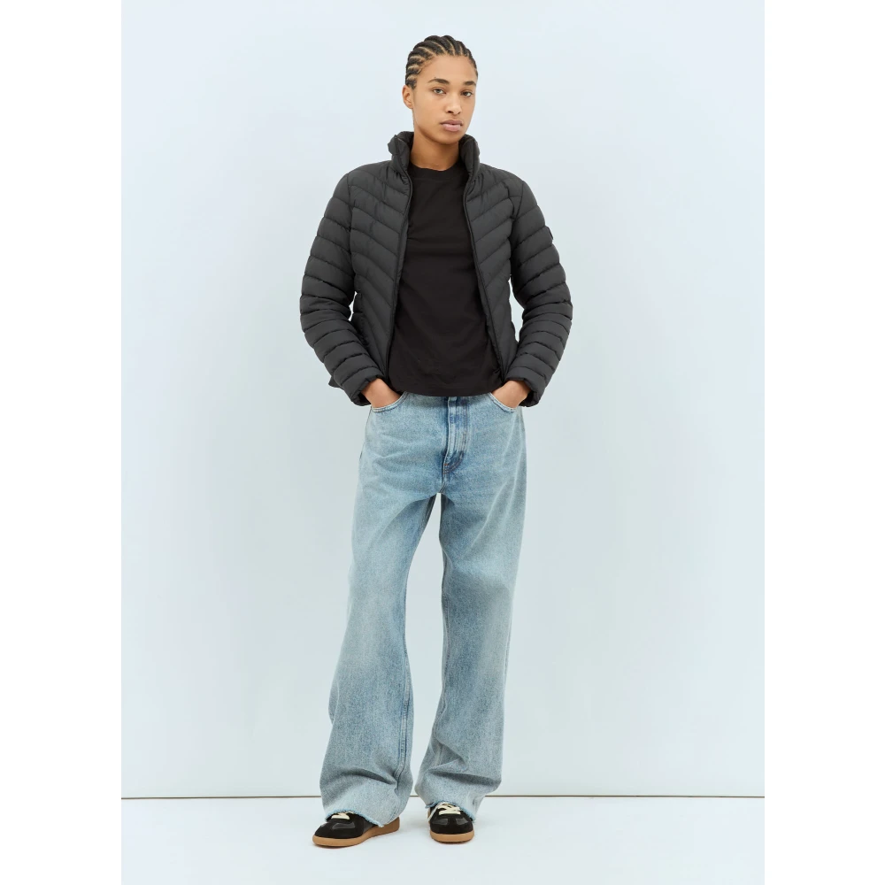 Moncler Matte Finish Kort Donsjack Black Dames