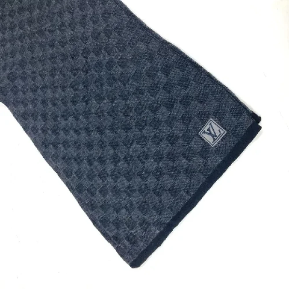Louis Vuitton Vintage Pre-owned Wool scarves Black Dames