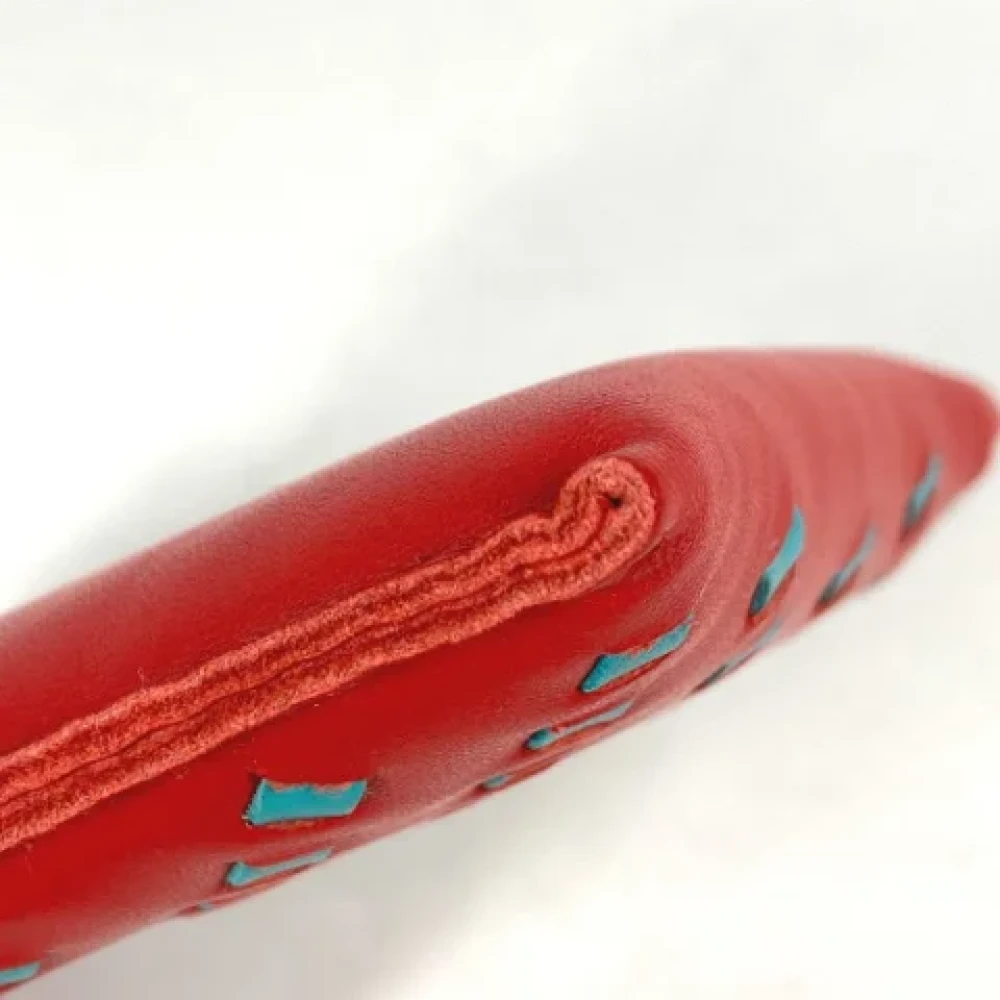 Hermès Vintage Pre-owned Leather pouches Red Dames
