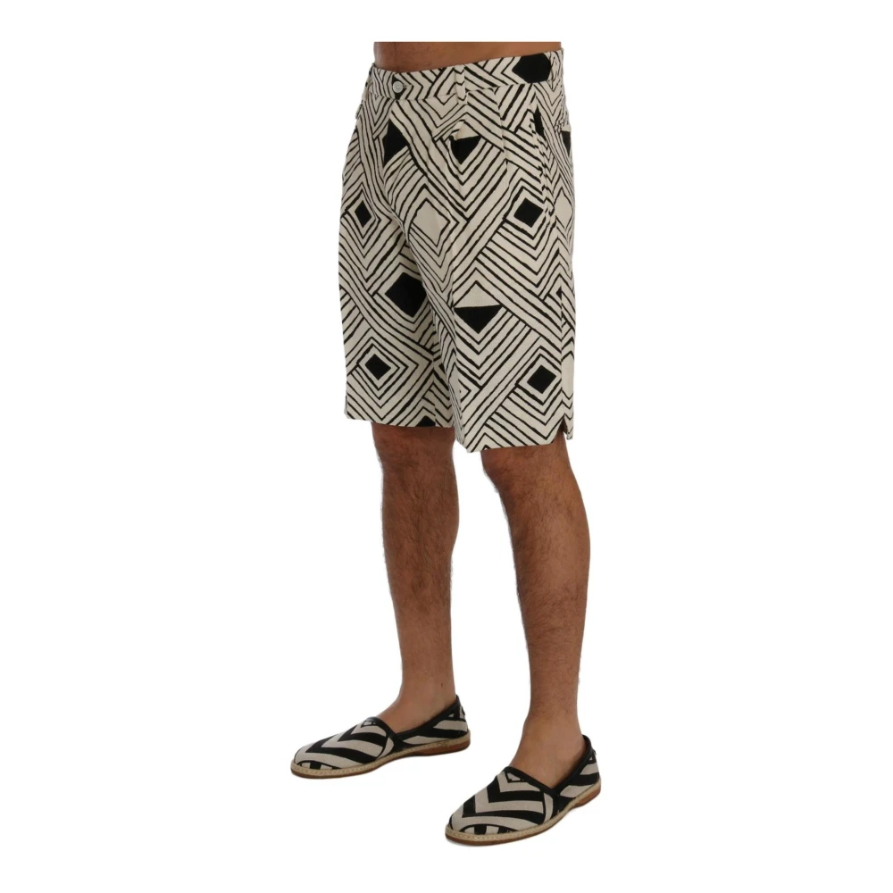 Dolce & Gabbana Gestreepte Casual Shorts Black Heren