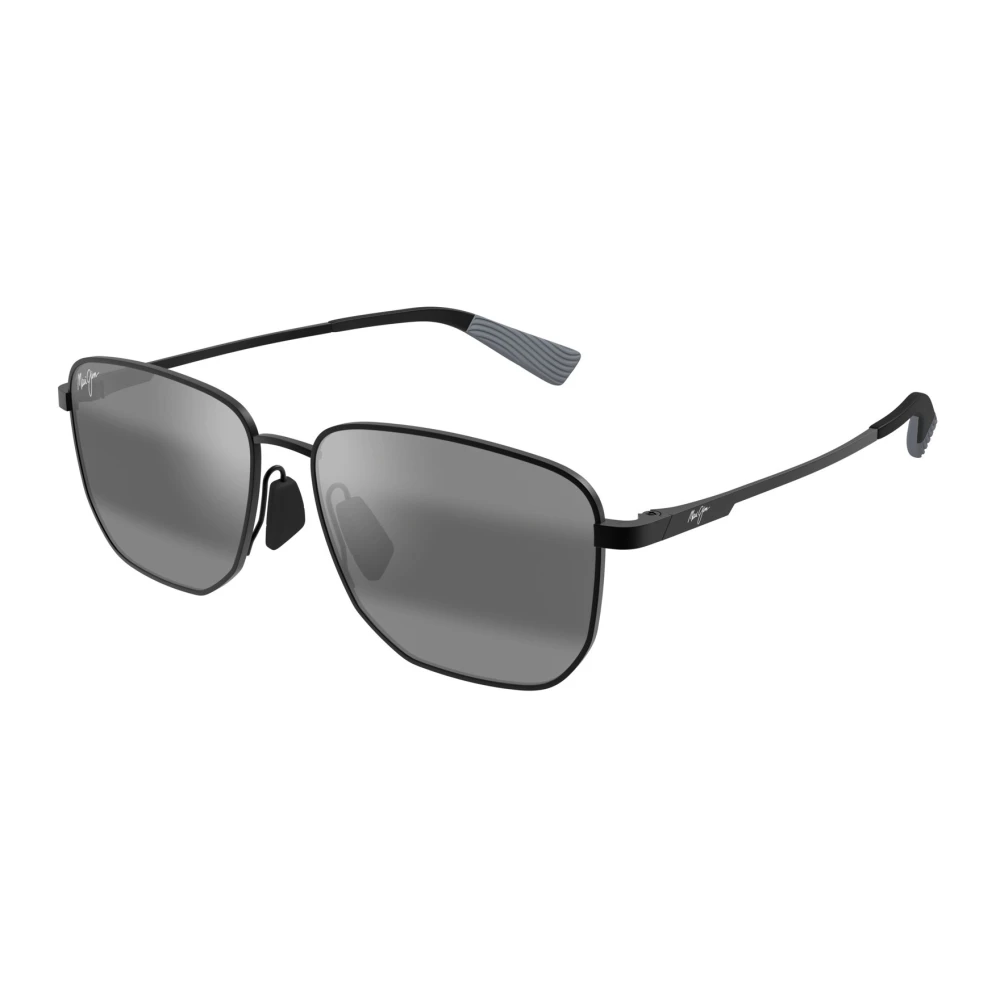 Maui Jim Men's Black Sunglasses, 61 Mm, Matte W/Grey Sunglasses