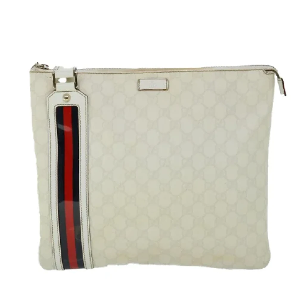 Gucci Vintage Pre-owned Canvas shoulder-bags White Dames