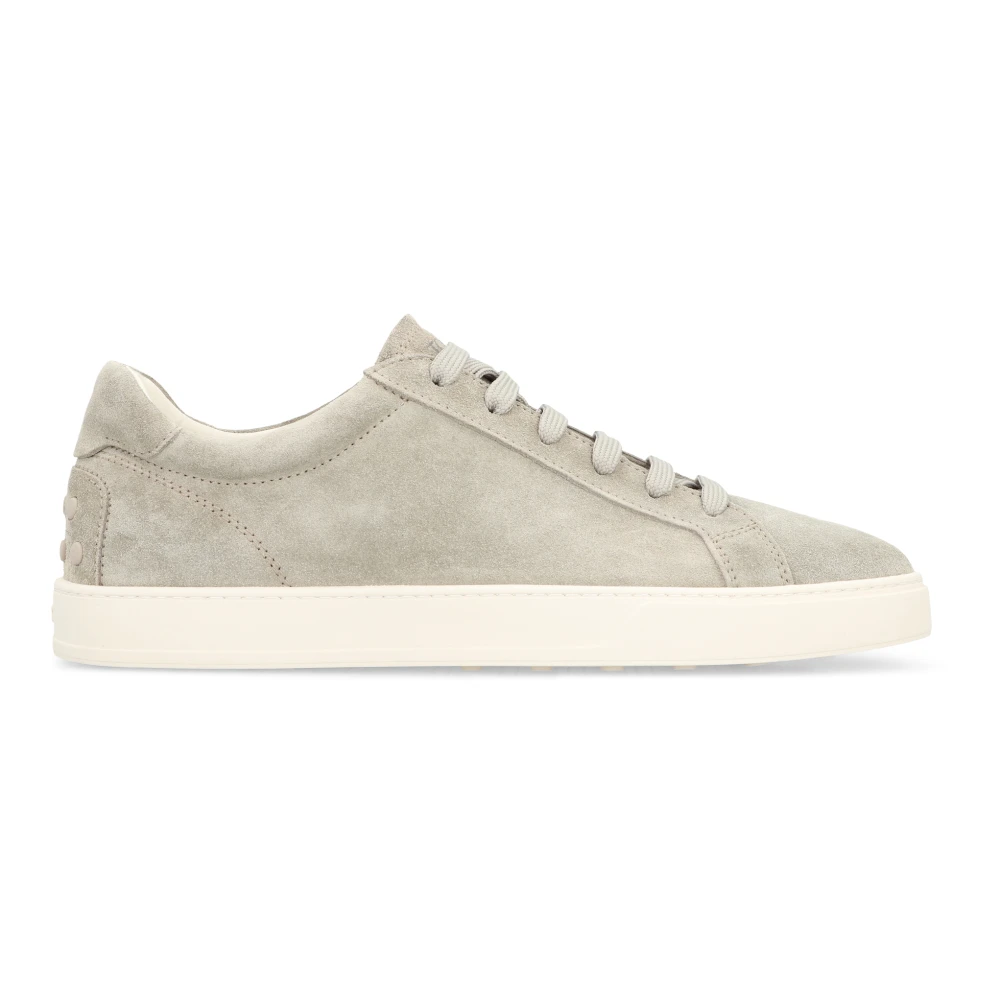 Tod's Men's Gray Sneakers, 7 Uk, Suede Trainers