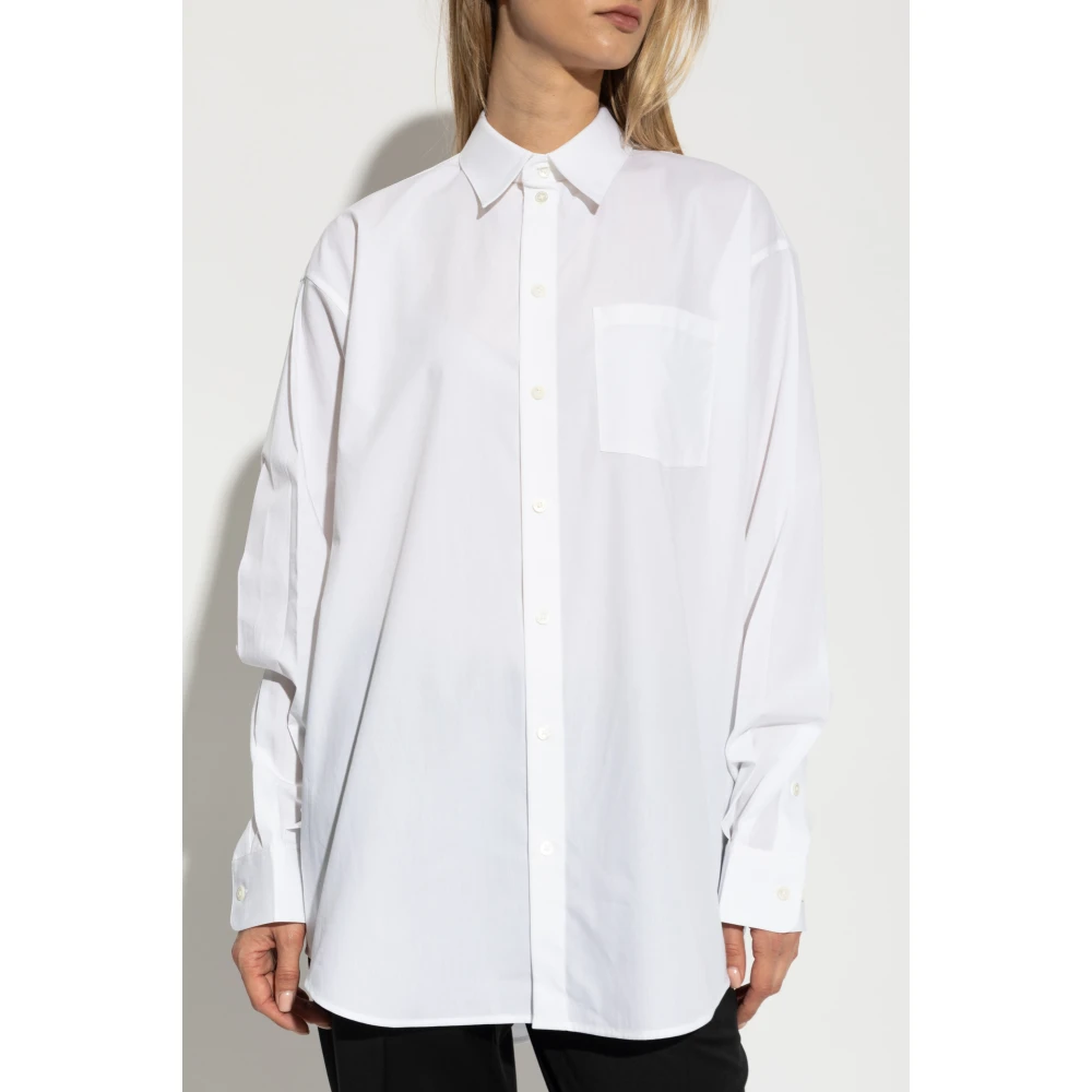 Helmut Lang Overhemd met een zak White Dames