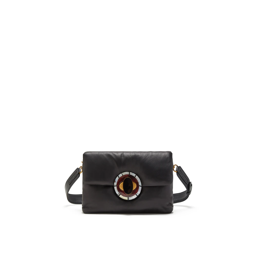 Maliparmi Medium Puffy Crossbody TAS Black Dames