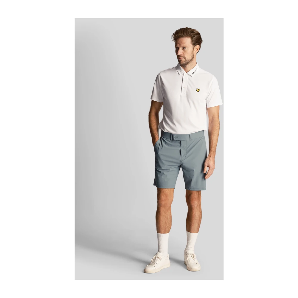 Lyle & Scott Tech Kraag Logo Polo Shirt White Heren