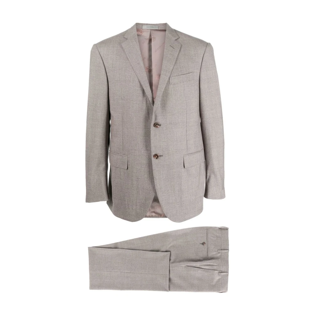 Corneliani Luxe Cashmere Pak met Elastaan Beige Heren