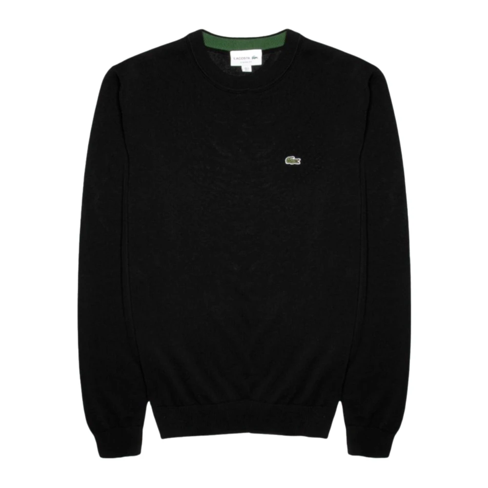 Lacoste Men's Black Round-Neck Knitwear