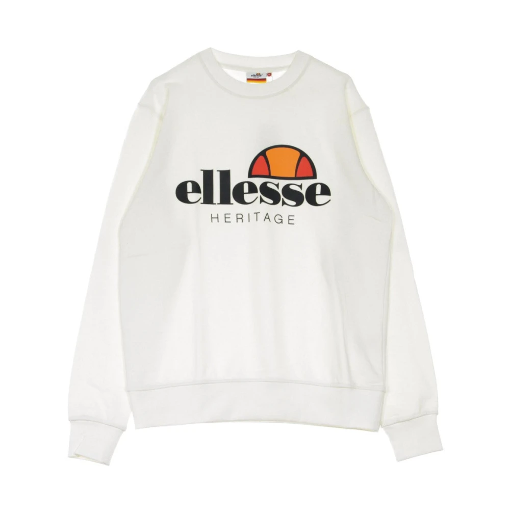 Ellesse Cropped Sweatshirt met Egret Logo White Heren